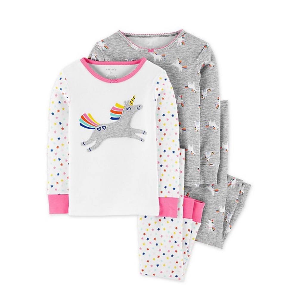 Carter's Toddler Girls 4 Piece Pajama Set